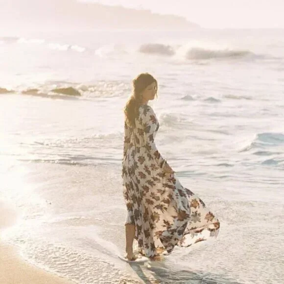 RARE First Kiss Maxi Dress Similar to Free People Floral Midi Dress Small - Picture 2 of 12